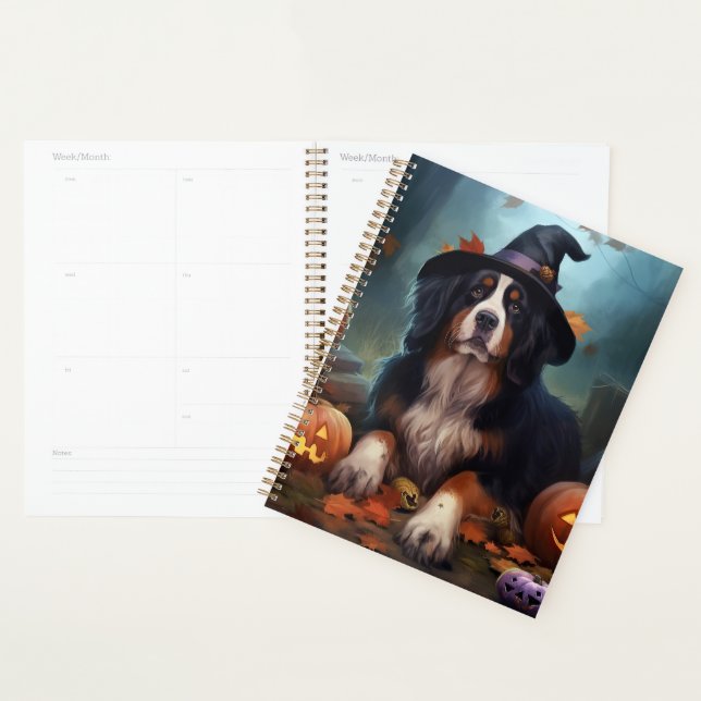 Bernese Mountain Pumpkins Halloween Scary Planner (Display)