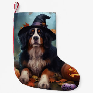 Bernese Mountain Pumpkins Halloween Scary Small Christmas Stocking