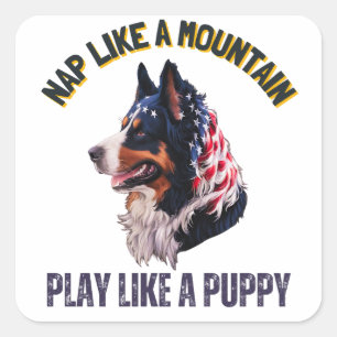Bernese Mountain Square Sticker