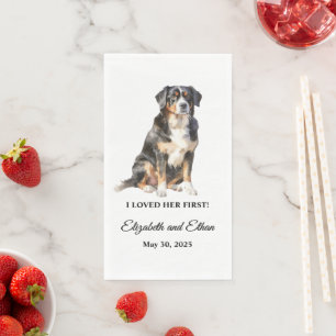 Bernese Mountain Wedding Napkin