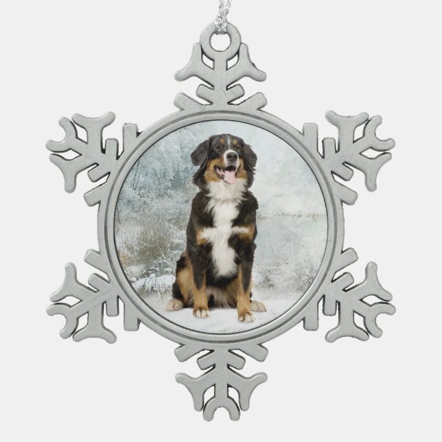 Bernese Mt. Dog Christmas Ornament (Front)