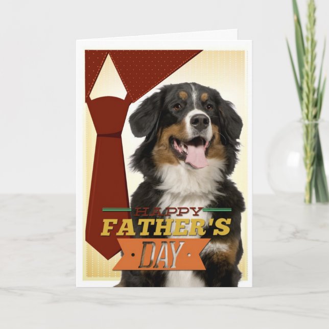 Bernese Mt. Dog Father's Day Card (Front)