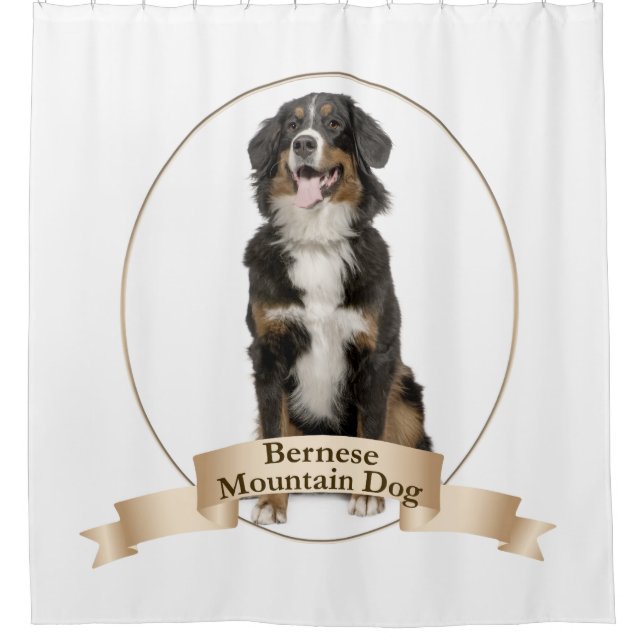Bernese Mt. Dog Shower Curtain (Front)