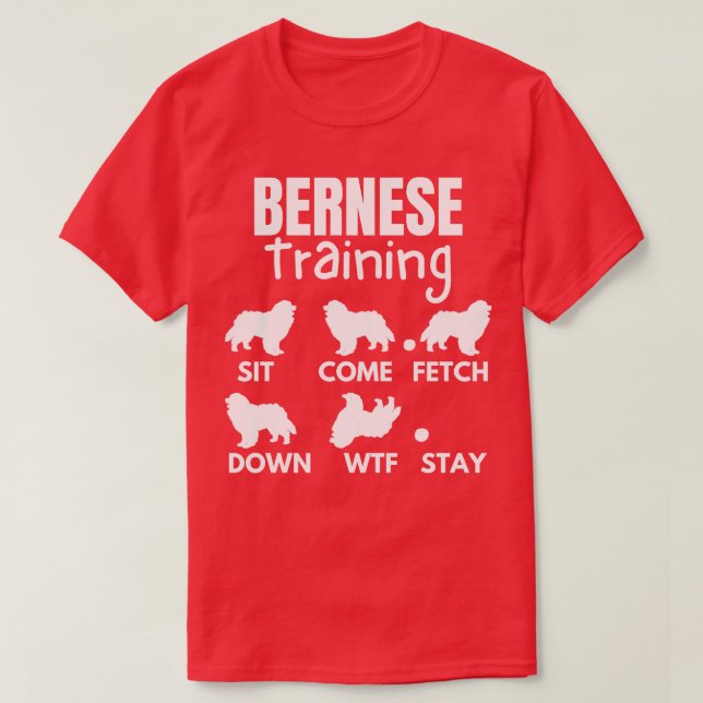 Bernese Training Bernese Dog Tricks T-Shirt (Design Front)