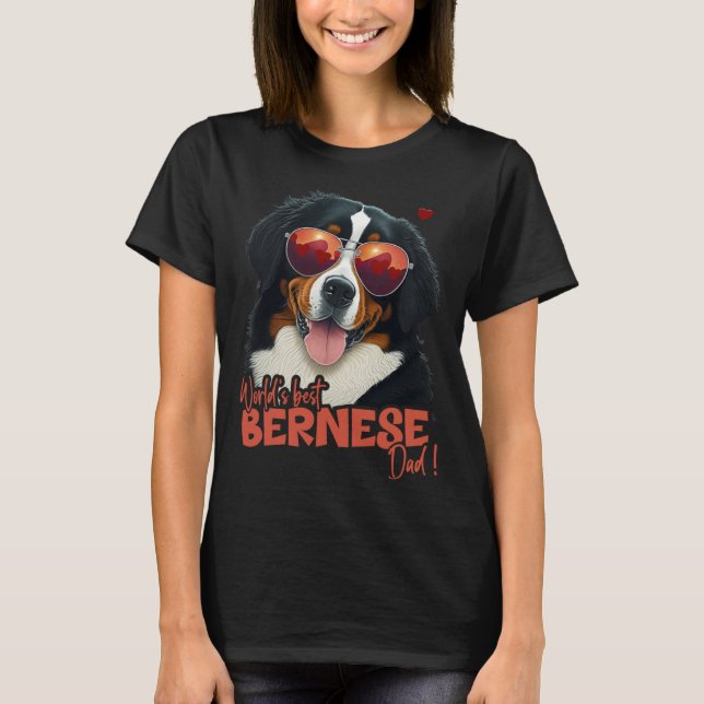 Bernesemountaindog With Heartdecoration Best Berne T-Shirt (Front)