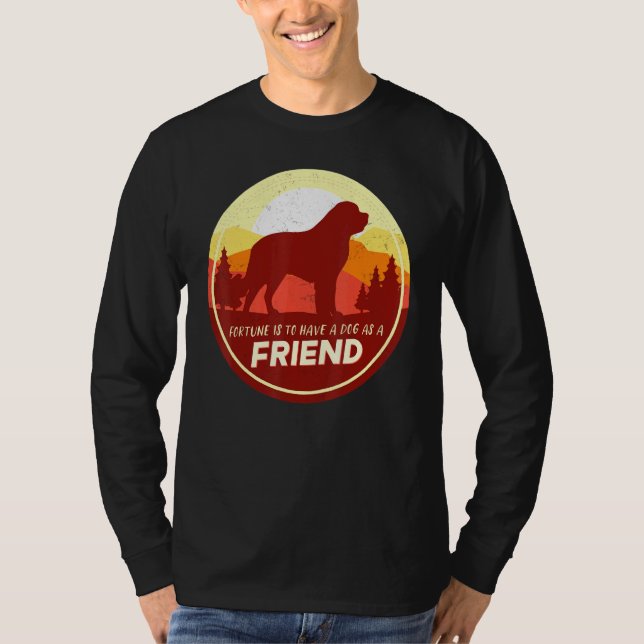 Bernhardiner Dog Retro 12 T-Shirt (Front)