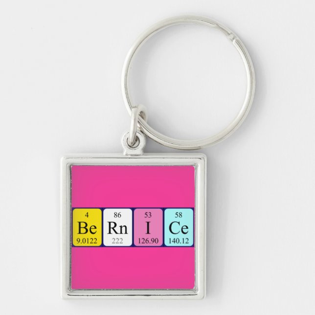 Bernice periodic table name keyring (Front)