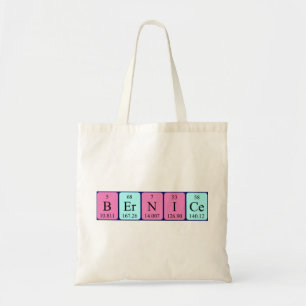 Bernice periodic table name tote bag