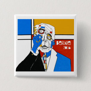 Bernie '16 15 cm square badge