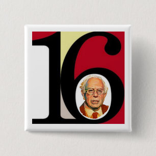 Bernie '16 15 cm square badge