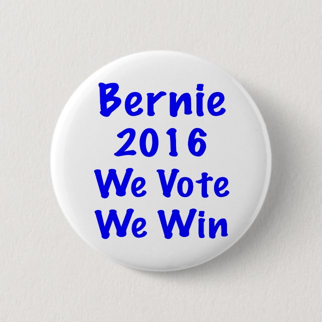 Bernie 2016 6 cm round badge (Front)
