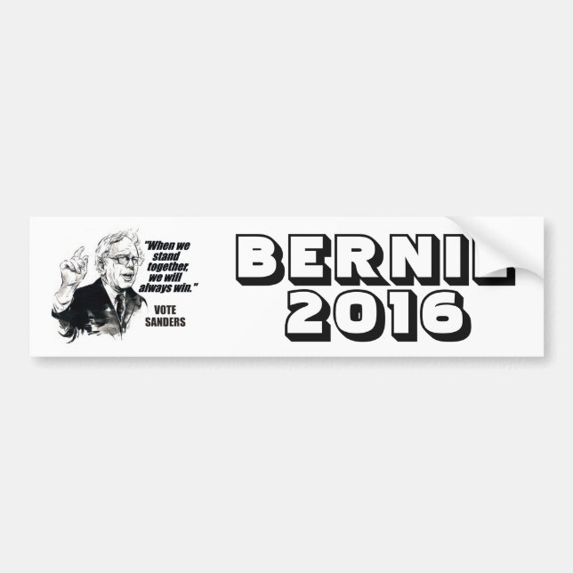 Bernie 2016 bumper sticker (Front)