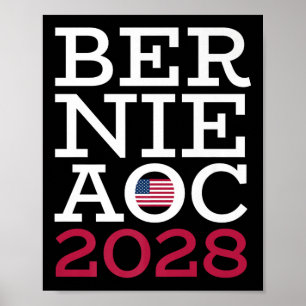 Bernie Aoc 2028 Campaign - Fight Oligarchy Patriot Poster