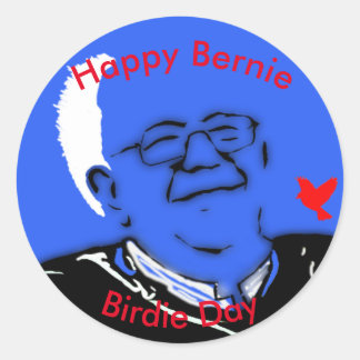 Bernie Birdie Day Classic Round Sticker