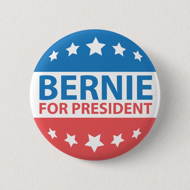 Bernie For President 6 Cm Round Badge (Front)