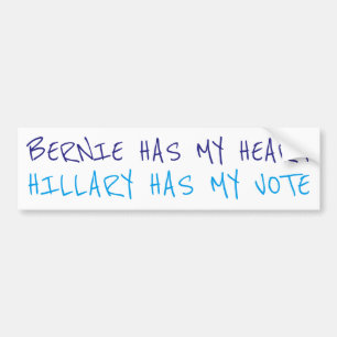 Bernie has my heart, Hillary has my vote sticker