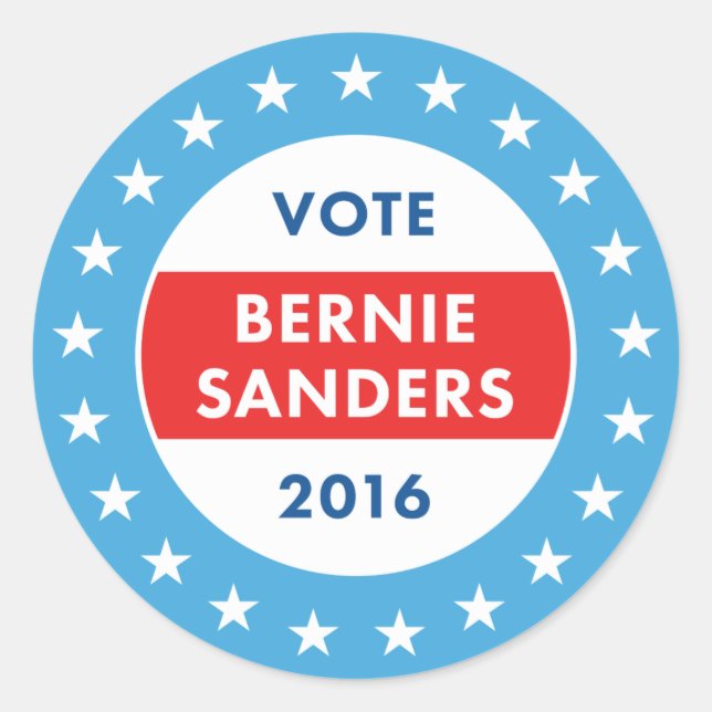 Bernie Sanders 2016 Classic Round Sticker (Front)
