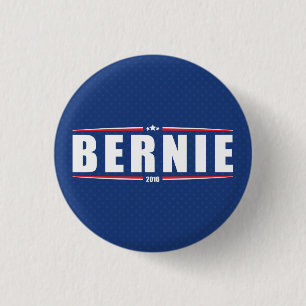 Bernie Sanders 2016 (Stars & Stripes - Blue) 3 Cm Round Badge
