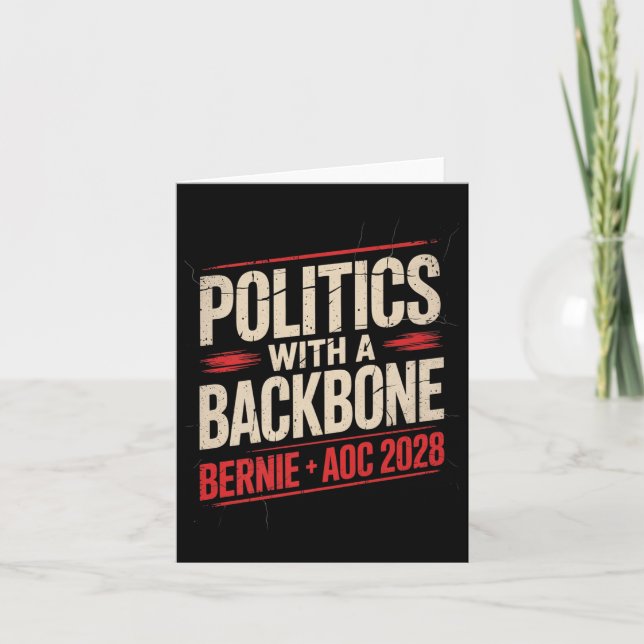 Bernie Sanders And Aoc 2028 For President Campaign Card (Front)