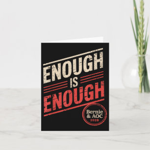 Bernie Sanders And Aoc 2028 For President Campaign Card