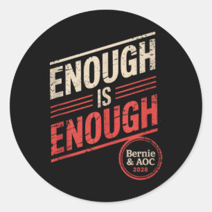 Bernie Sanders And Aoc 2028 For President Campaign Classic Round Sticker