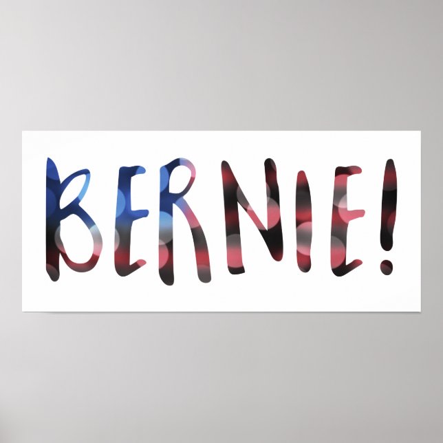 bernie sanders bokeh poster (Front)