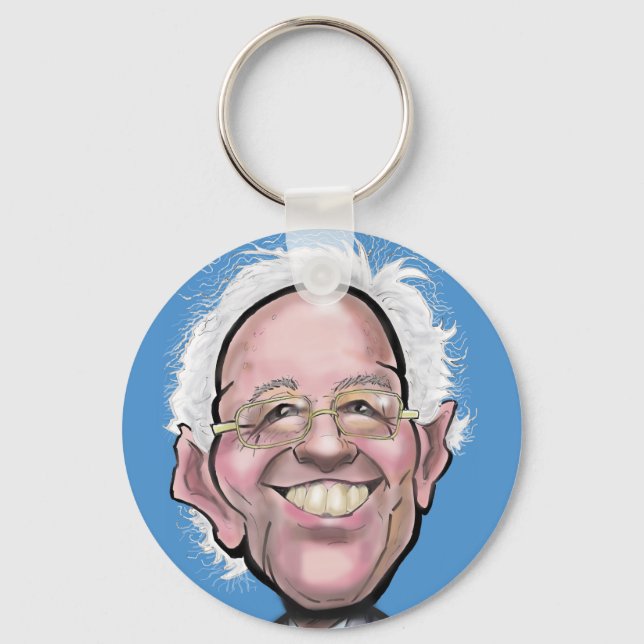 Bernie Sanders Caricature Key Ring (Front)