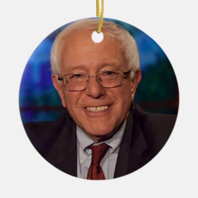 Bernie Sanders Ceramic Tree Decoration (Front)