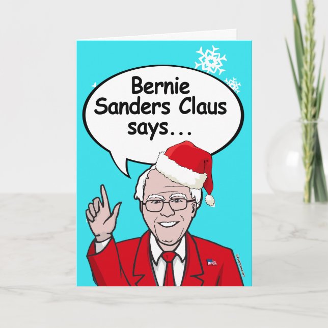 Bernie Sanders Christmas Card - Bernie Sanders Cla (Front)