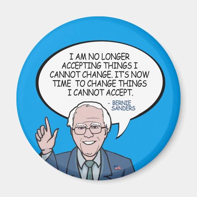 Bernie Sanders Comic Quote Magnet (Front)