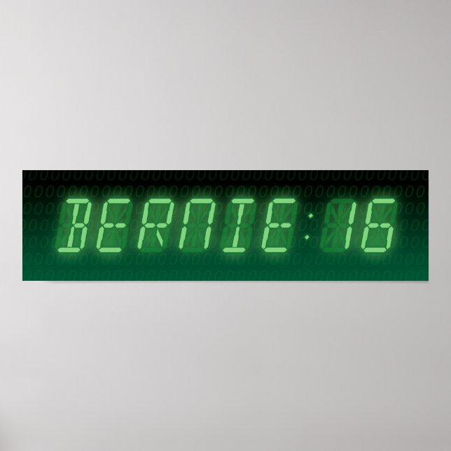 Bernie Sanders Digital Readout Poster (Front)