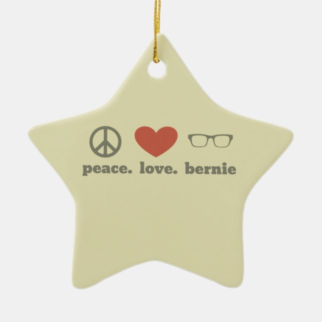 Bernie Sanders Election Swag Ceramic Tree Decoration (Front)