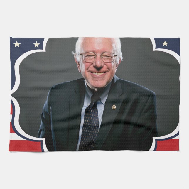 bernie sanders flag tea towel (Horizontal)