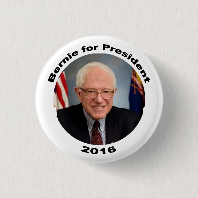 Bernie Sanders for President 2016 3 Cm Round Badge (Front)