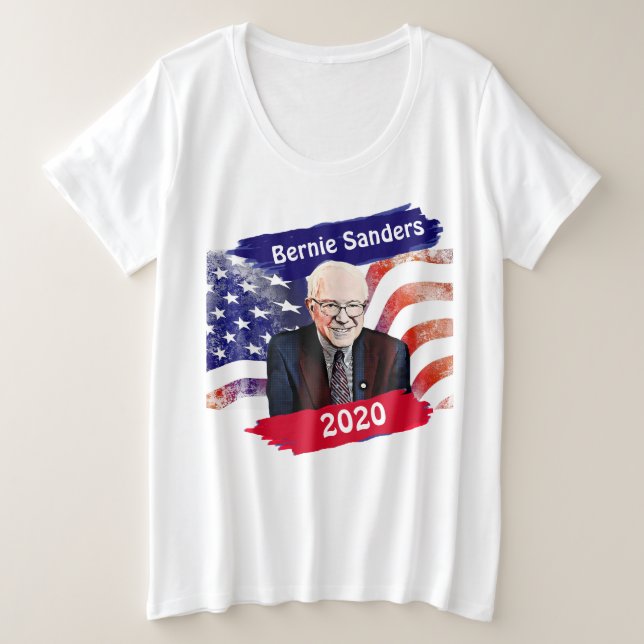 Bernie Sanders for President 2020 Election Plus Size T-Shirt (Design Front)