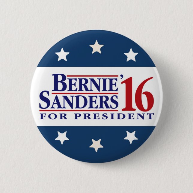 Bernie Sanders For President 6 Cm Round Badge (Front)