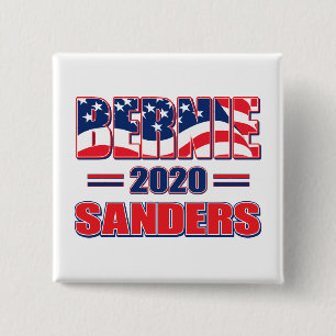 Bernie Sanders for President in 2020 15 Cm Square Badge