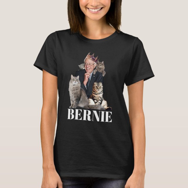 Bernie Sanders Funny Cat Gift 1 T-Shirt (Front)