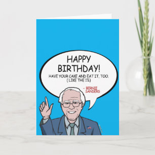 Bernie Sanders Greeting - Happy Birthday -.png Card