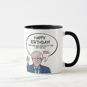Bernie Sanders Greeting - Happy Birthday -.png Mug
