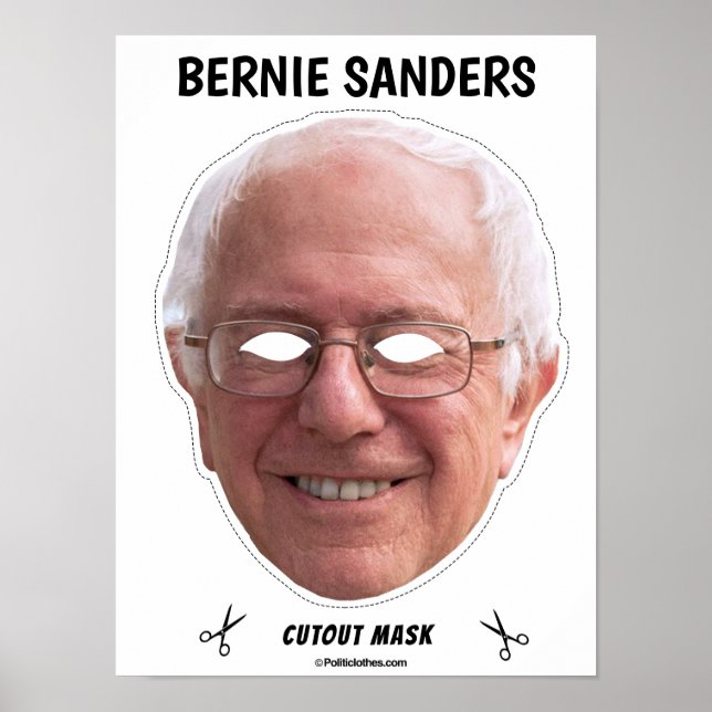 BERNIE SANDERS Halloween Mask Poster (Front)