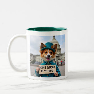 Bernie Sanders Is My Hero Two-Tone Coffee Mug