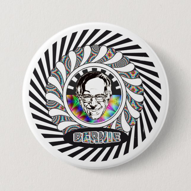 Bernie Sanders is Psychedelic 7.5 Cm Round Badge (Front)