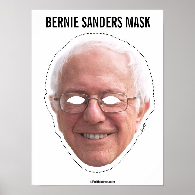 Bernie Sanders Mask Cutout Poster (Front)