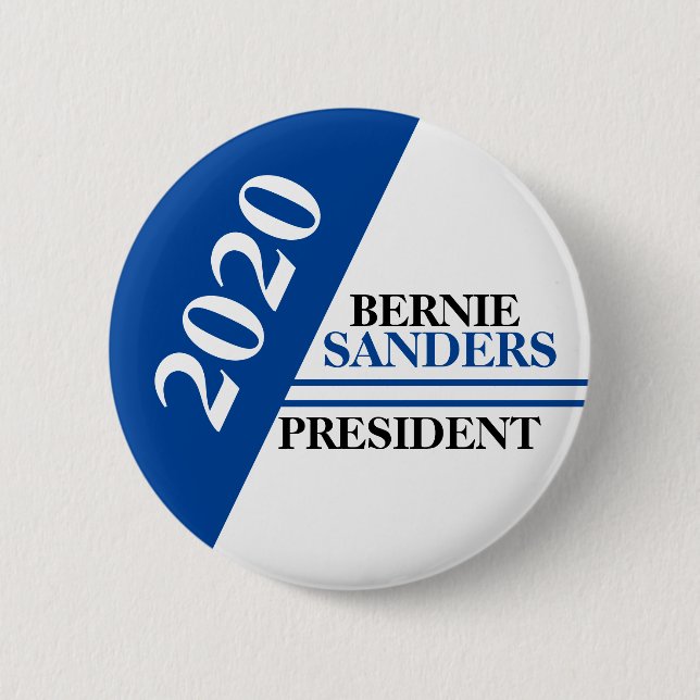 Bernie Sanders President 2020 6 Cm Round Badge (Front)