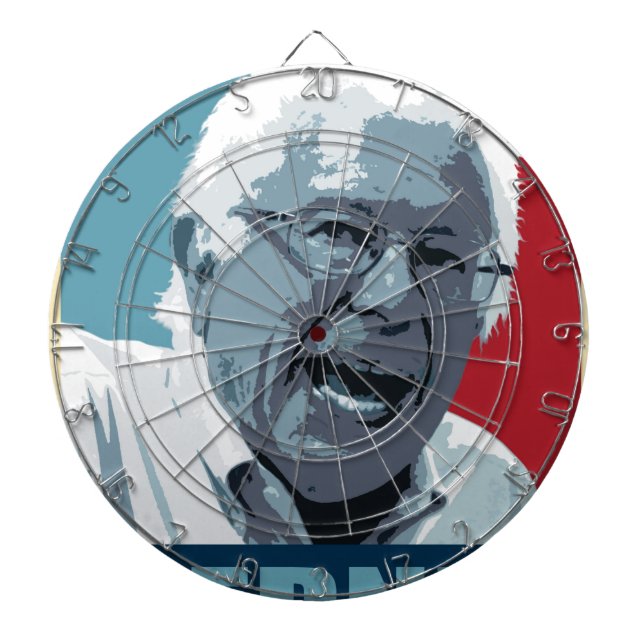 Bernie Sanders Retro Dartboard (Front)