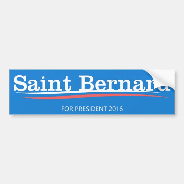 Bernie Sanders "Saint Bernard" Bumper Sticker (Front)