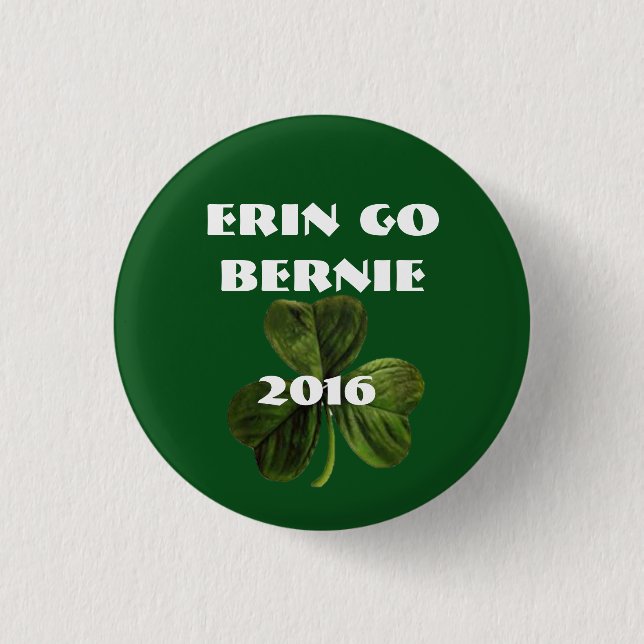 Bernie Sanders St. Patrick's Day Button (Front)