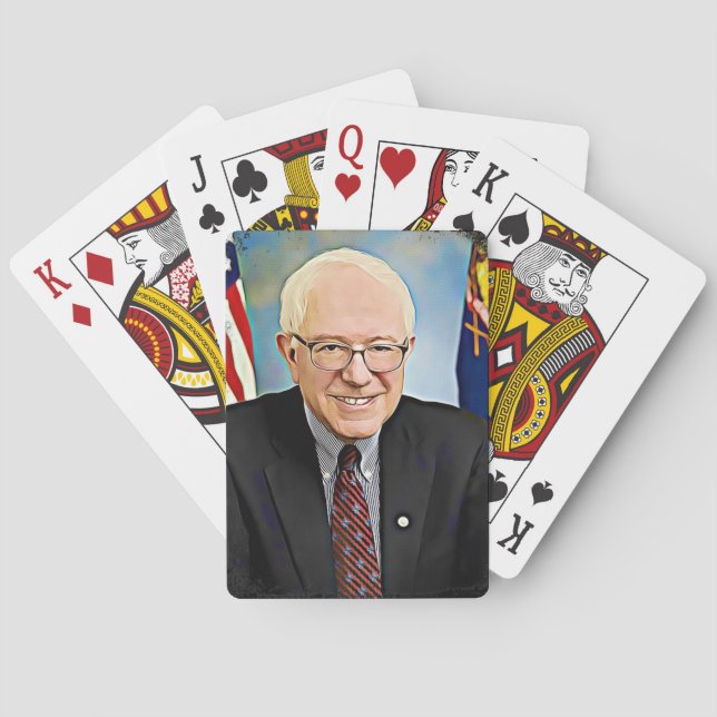 Bernie Sanders Support Digital Art Playing Cards (Back)