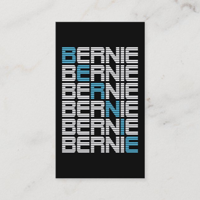 BERNIE sanders textStacks Business Card (Front)